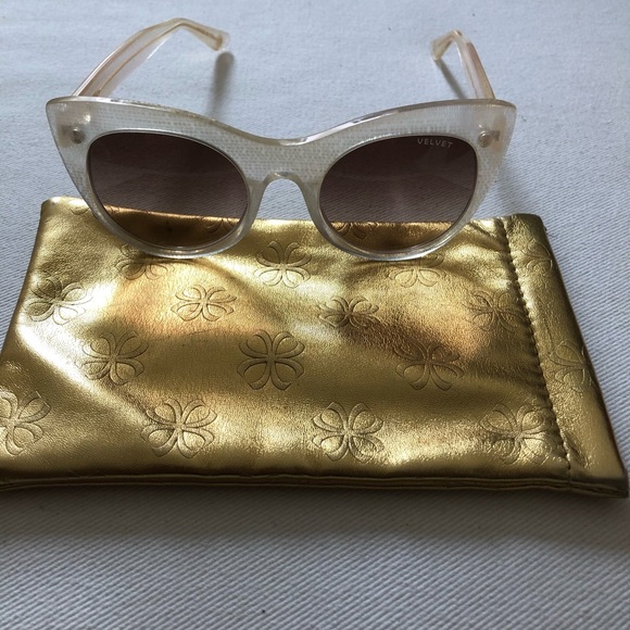 VELVET - « Michelle » rétro cat eyes Sunglasses - Picture 3 of 7